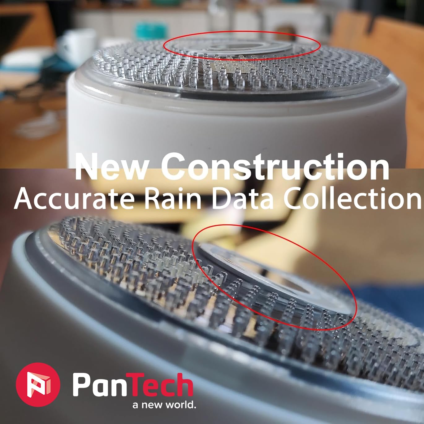 PanTech PT-HP2564 ultrasonic anemometer and haptic rain sensor detail